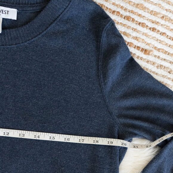 NINE WEST SLATE BLUE CREWNECK SWEATER TOP SZ L - Picture 3 of 6